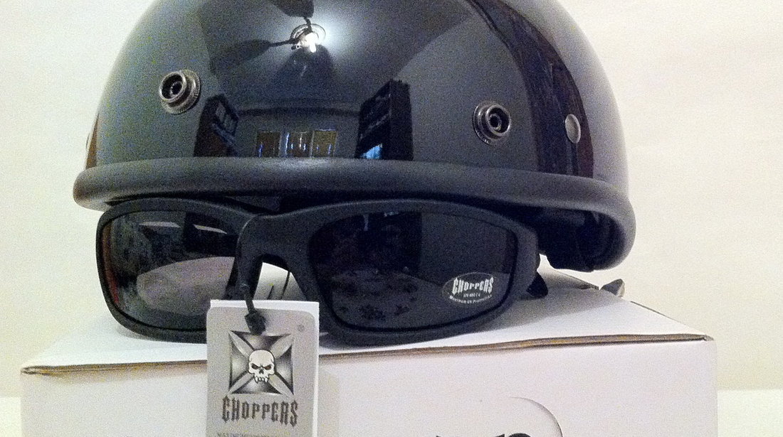 Pachet Casca Braincap+Ochelari Choppers+esarfa tub
