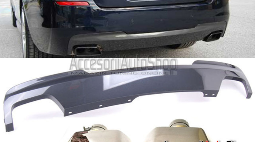 Pachet Difuzor + Ornamente tobe BMW Seria 5 F10 F11 550i 550d 550