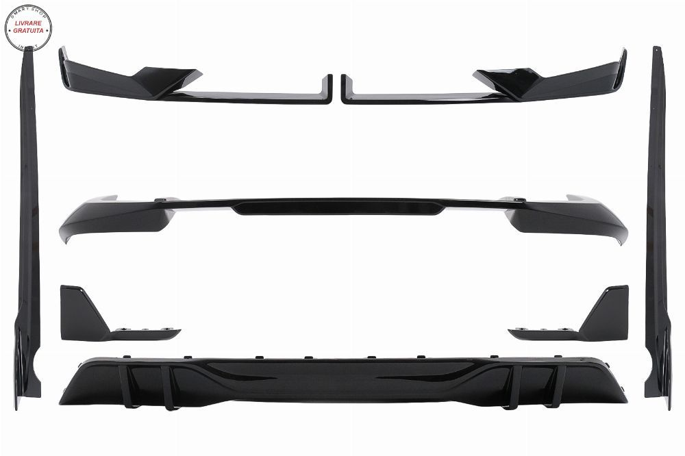 Pachet Exterior Aero BMW X5 G05 LCI M-Tech (2023-) Black Knight Design Negru Lucio- livrare gratuita
