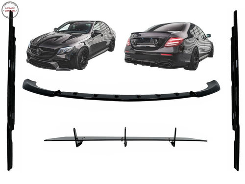 Pachet Exterior Aero Mercedes E-Class E63 W213 S213 (2016-2019) Negru Lucios- livrare gratuita