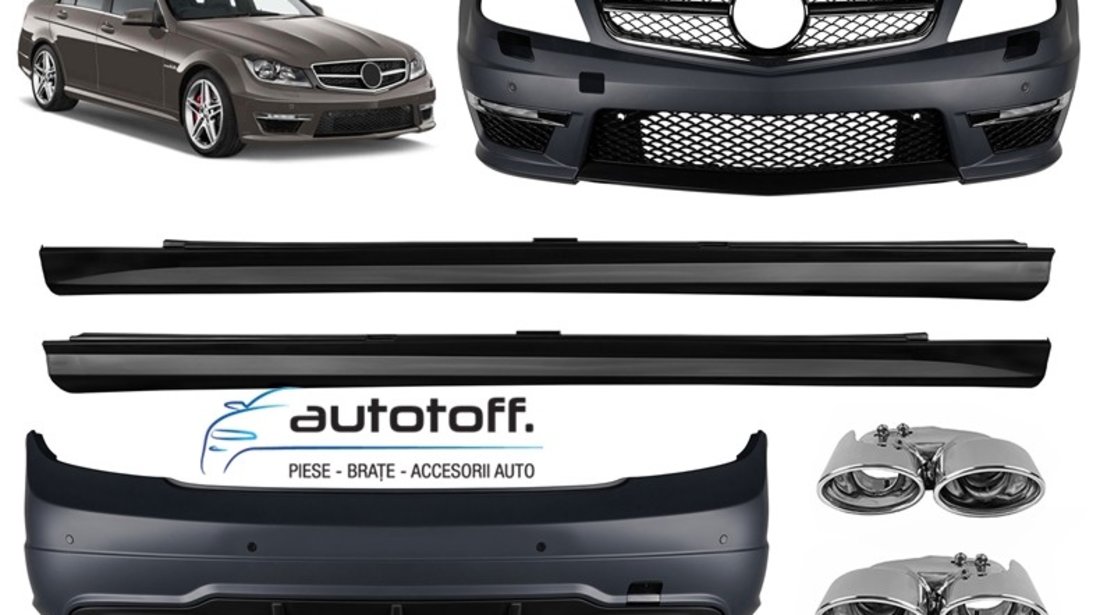 Pachet exterior AMG Mercedes W204 C-Class Facelift (11-14) C63 Design