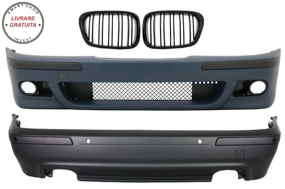 Pachet Exterior BMW Seria 5 E39 (1997-2003) cu Grile Centrale Negru Lucios M5 Desi- livrare gratuita