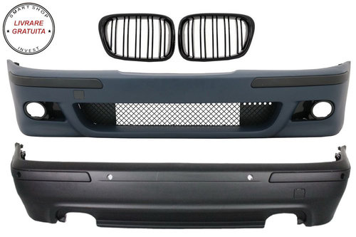 Pachet Exterior BMW Seria 5 E39 (1997-2003) cu Grile Centrale Negru Lucios M5 Desi- livrare gratuita