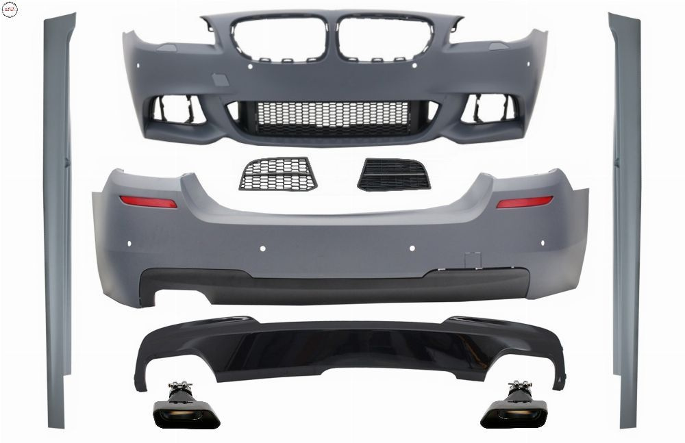 Pachet Exterior BMW Seria 5 F10 (2010-2017) M-Technik 550i Design Brilliant Black - livrare gratuita