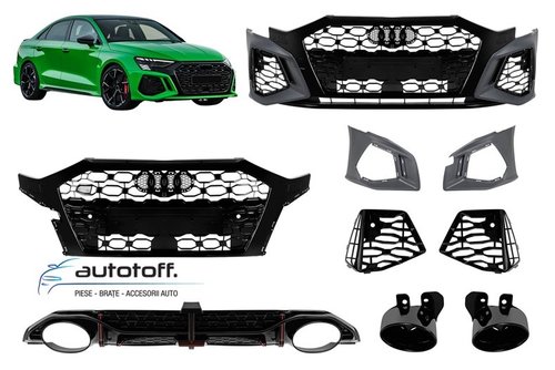 Pachet exterior compatibil cu Audi A3 8Y Hatchback (20-24) RS3 Design