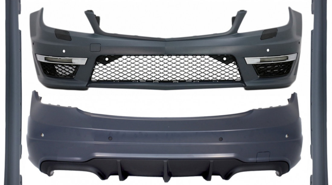 Pachet Exterior compatibil cu Mercedes C-Class W204 (2007-2015) Facelift C63 Design CBMBW204C63