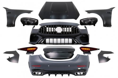 Pachet Exterior compatibil cu Mercedes C-Class W205 Sedan (2018-2022) Conversie la W206 C63 Design C...
