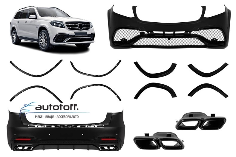 Pachet exterior compatibil GLS X166 Facelift (15-19) 63AMG Black Design