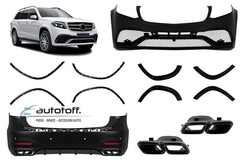 Pachet exterior compatibil GLS X166 Facelift (15-19) 63AMG Black Design