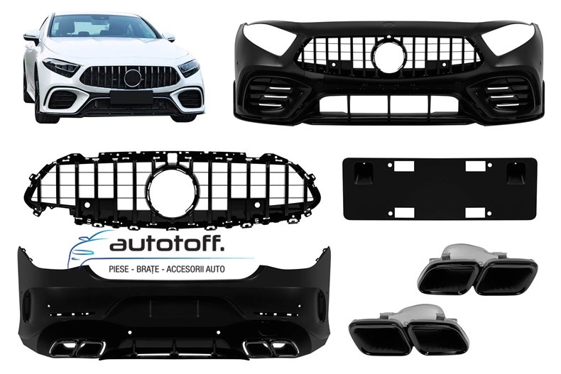 Pachet exterior compatibil Mercedes CLS C257 (19-21) CLS63 Black Edition