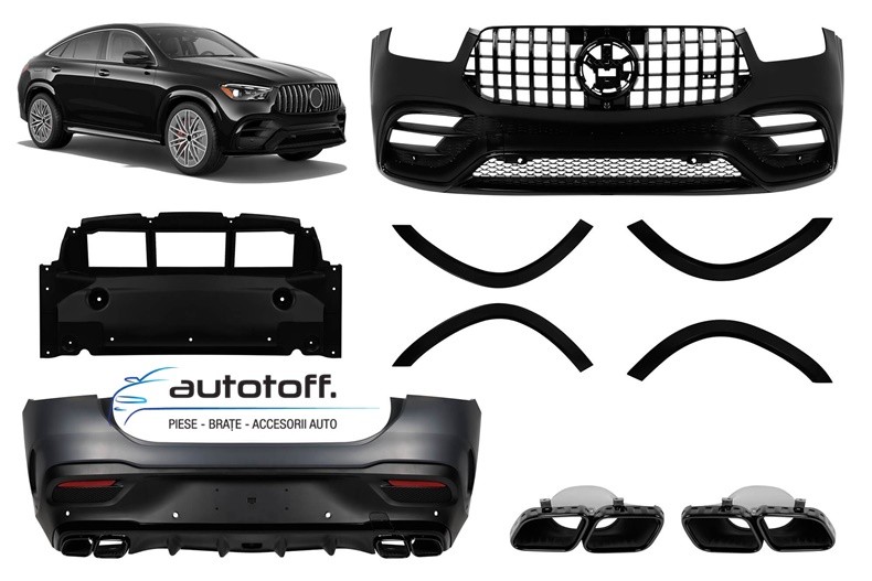 Pachet exterior compatibil Mercedes GLE Coupe C167 (19-23) GLE63 Black Design
