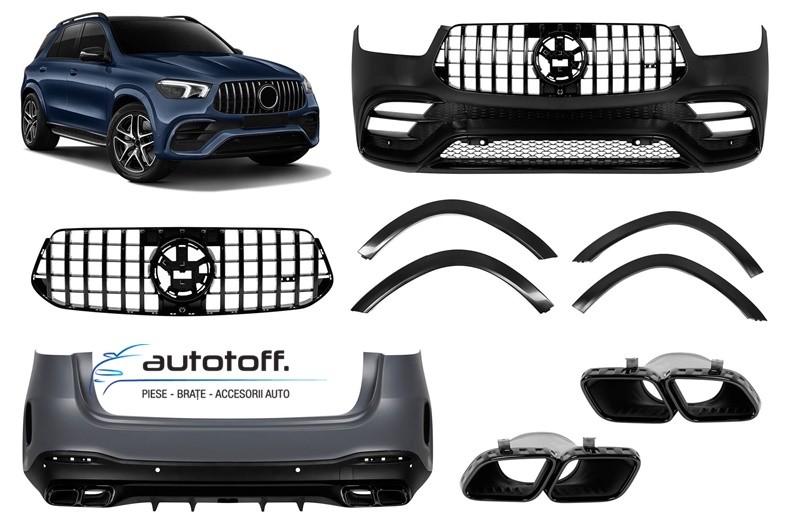 Pachet exterior compatibil Mercedes GLE W167 SUV (19-23) GLE63 Black Design