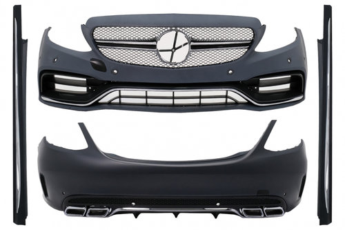 Pachet Exterior Complet compatibil cu Mercedes C-Class W205 Sedan (2014-2018) CBMBW205AMGCAP