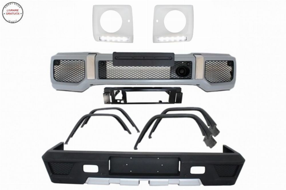 Pachet Exterior Complet cu Carcasa faruri cu Lumini de zi dedicate LED DRL si Prel- livrare gratuita