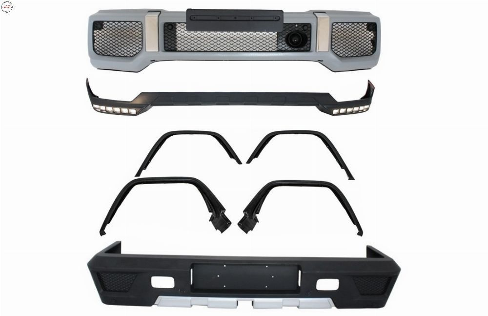 Pachet Exterior Complet cu Prelungire Bara Fata DRL Mercedes G-Class W463 (1989-20- livrare gratuita