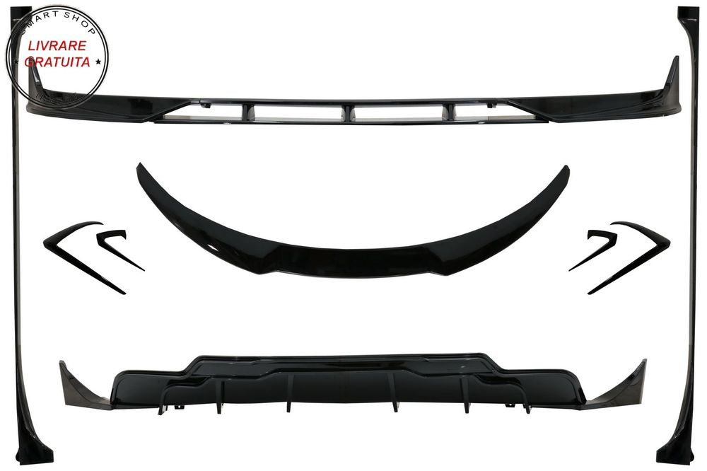 Pachet Exterior Complet de Extensii Tesla Model 3 (2017-up) Prelungire Bara Fata c