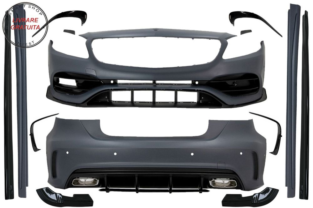 Pachet Exterior Complet Mercedes A-Class W176 (2012-2018) Facelift A45 Design- livrare gratuita