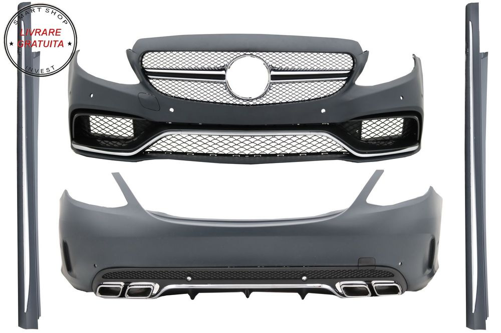 Pachet Exterior Complet Mercedes C-Class W205 Sedan (2014-2018) C63 Design- livrare gratuita