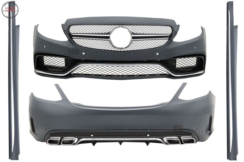 Pachet Exterior Complet Mercedes C-Class W205 Sedan (2014-2018) C63 Design- livrare gratuita