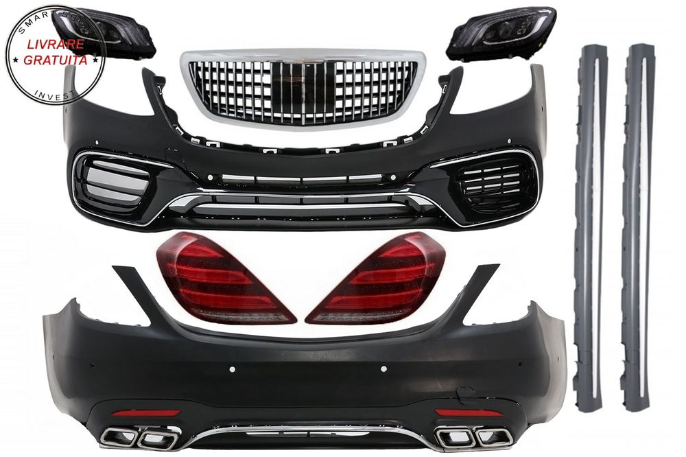 Pachet Exterior Complet Mercedes S-Class W222 Facelift (2013-06.2017) S63 Design- livrare gratuita