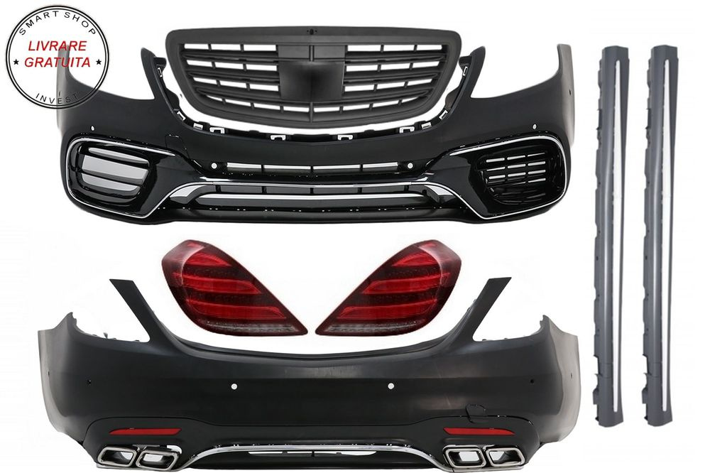 Pachet Exterior Complet Mercedes S-Class W222 (2013-2017) Facelift S63 Design Cu S- livrare gratuita