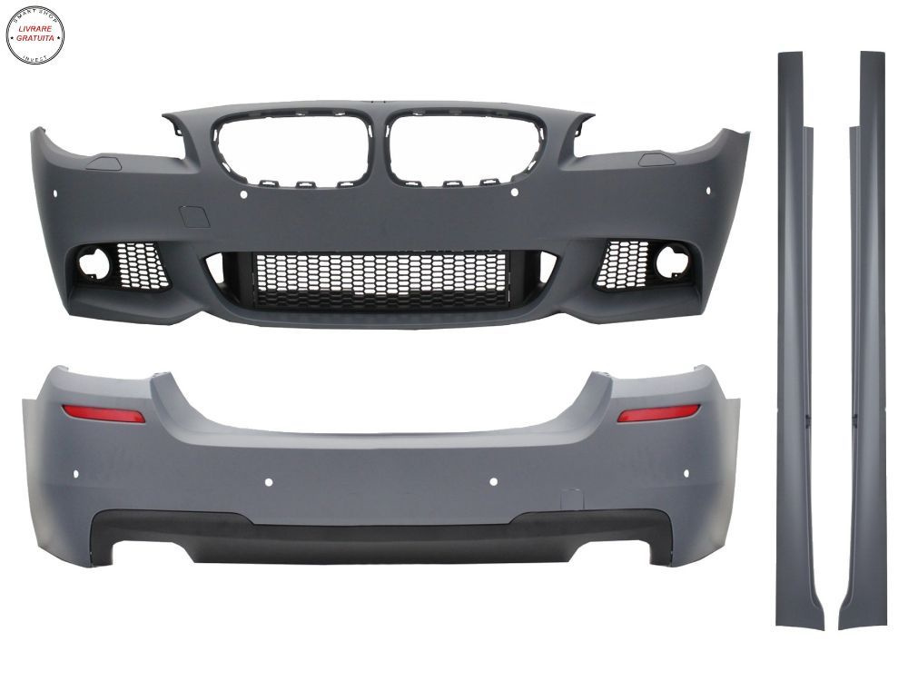 Pachet Exterior cu Difuzor Evacuare Dubla BMW F10 Seria 5 (2011-2014) M-Technik De- livrare gratuita