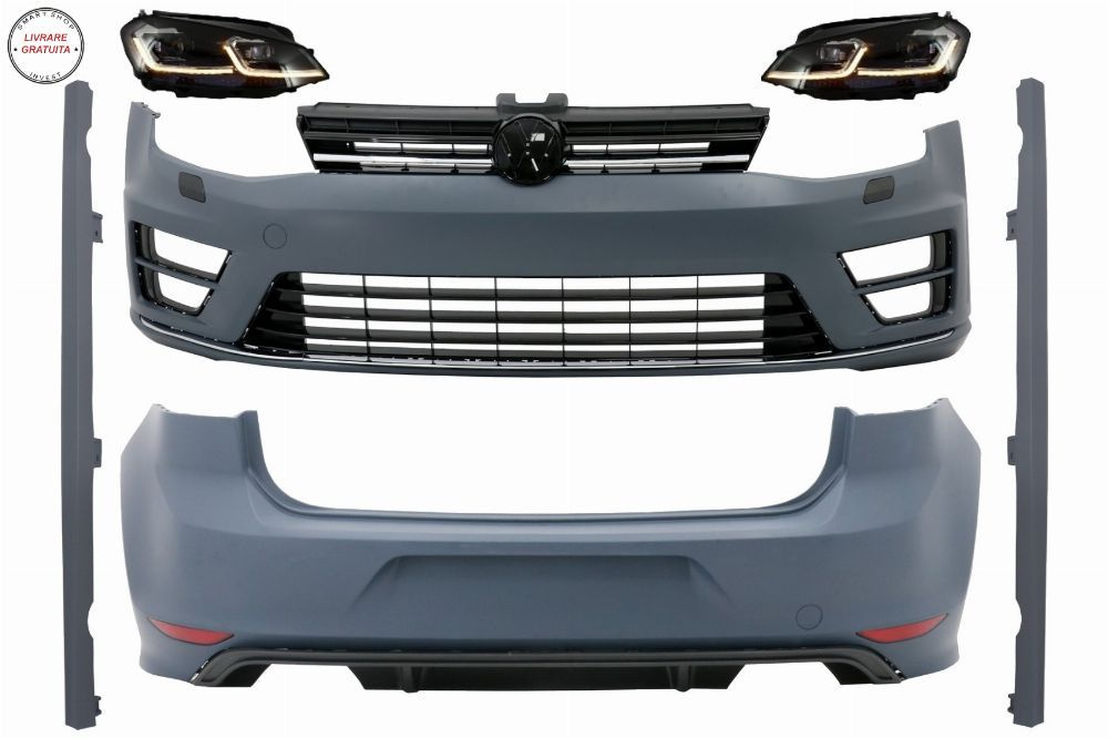 Pachet Exterior cu Faruri G7.5 Look LED Semnal Dinamic VW Golf 7 VII (11/2012-07/2- livrare gratuita