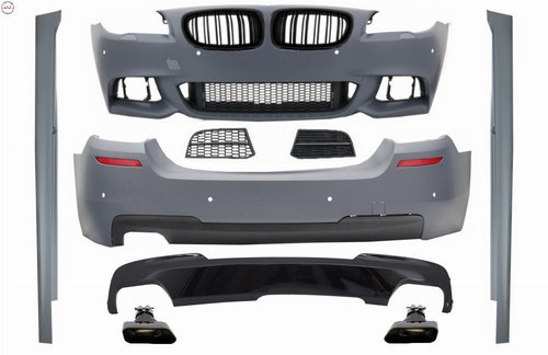 Pachet Exterior cu Grile Centrale BMW Seria 5 F10 (2010-2017) M-Technik 550i Desig- livrare gratuita