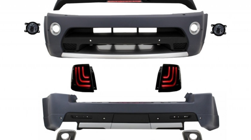 Pachet Exterior Cu Stopuri Led Glohh Autobiography Design Compatibil Cu Range Rover Sport Facelift 2009-2013 L320 Cu Stopuri LightBar Fumuriu COCBRRSFLFGS