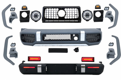 Pachet Exterior de Conversie compatibil cu Mercedes W463 G-Class (1989-2018) 2018+ G63 Design CBMBW4...