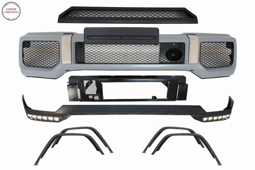 Pachet Exterior Extensie Bara LED DRL Mercedes G-Class W463 (1989-2017) G65 Design- livrare gratuita