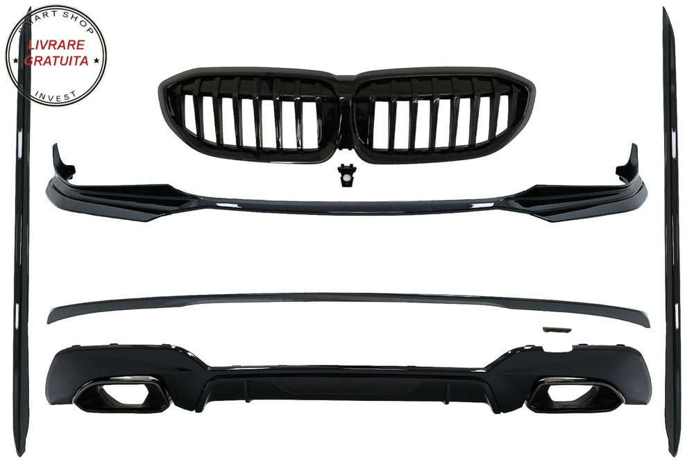 Pachet Exterior Extensii BMW Seria 3 G20 Sedan G21 Touring (2018-up) cu Difuzor de