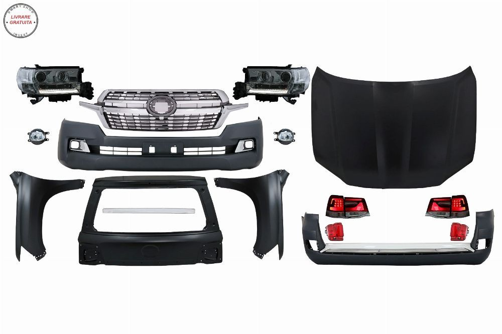 Pachet exterior Kit Conversie Complet Facelift 2018-Up LC200 look TOYOTA Land Crui- livrare gratuita