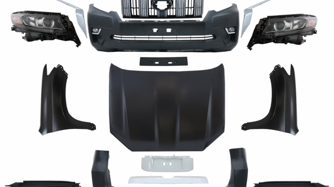 Pachet exterior Kit Conversie Complet Facelift (2018+) Look compatibil cu TOYOTA Land Cruiser Prado J150 (2010-2018) CBTOPFJ150VX