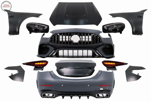 Pachet Exterior Mercedes C-Class W205 Sedan (2018-2022) Conversie la W206 C63 Desi- livrare gratuita