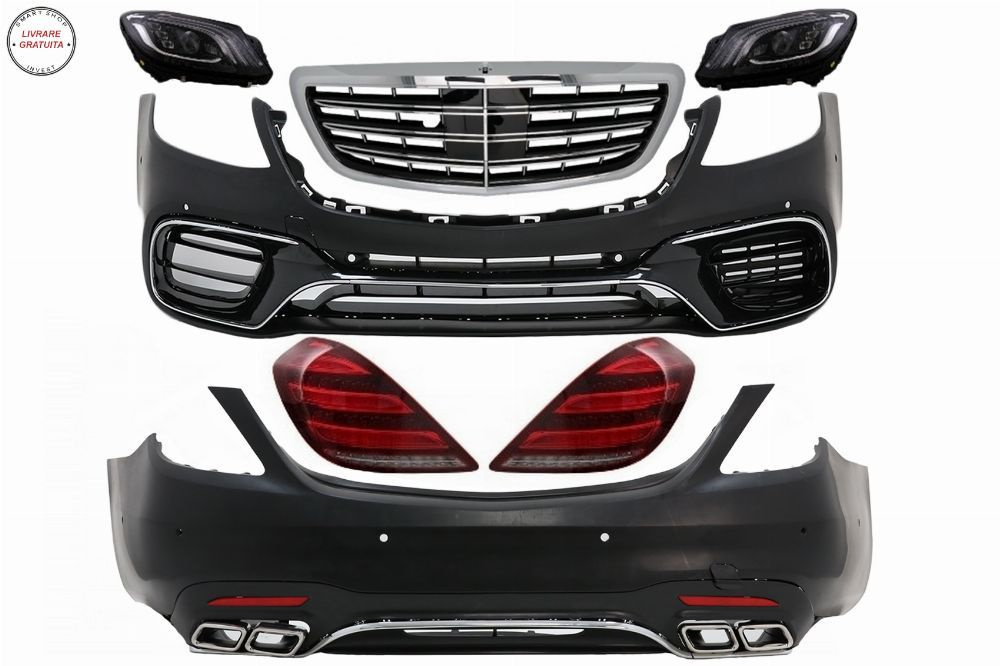 Pachet Exterior MERCEDES S-Class W222 Facelift (2013-06.2017) S63 Design- livrare gratuita