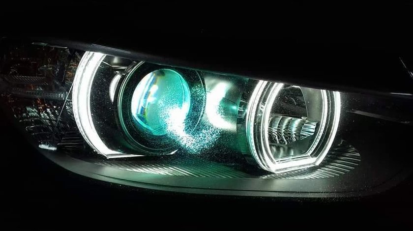 Pachet Far BMW F30 Lupe Bixenon+Xenon Canbus+Angel Eyes DTM