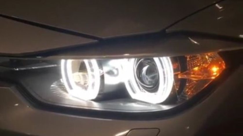 Pachet Far BMW F30 Lupe Bixenon+Xenon Canbus+Angel Eyes DTM