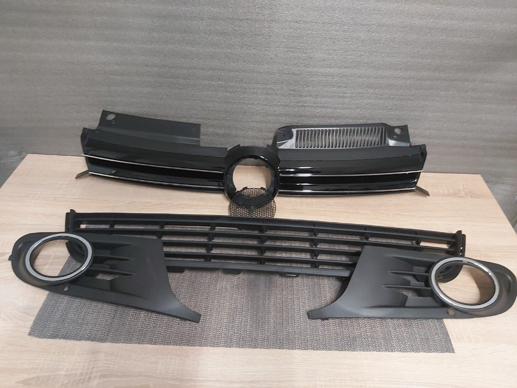 Pachet Grila Bara Fata VW Golf 6 VI 2008 2009 2010 2011 2012 2013 Dreapta + Stanga + Mijloc + Radiator