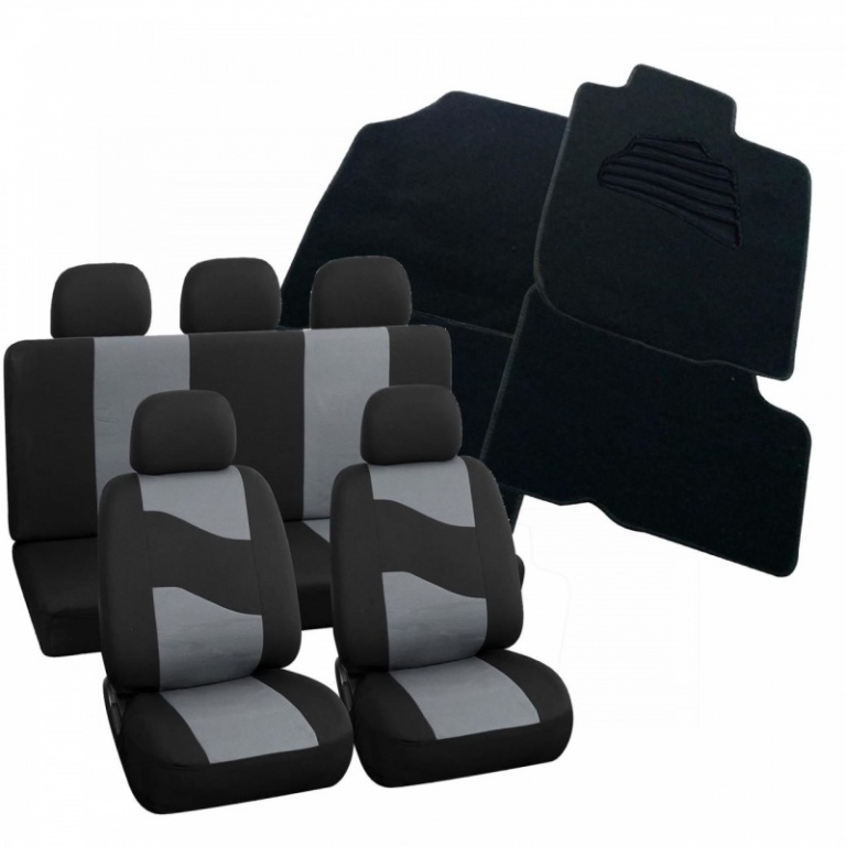 Pachet Huse Scaun Rider Gri + Covorase Mocheta Dacia Logan Ro Group