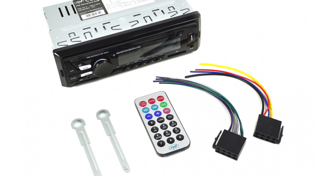 Pachet Radio MP3 player auto PNI Clementine 8440 4x45W USB SD AUX 12V cu Set 2 Difuzoare auto coaxiale PNI HiFi500, 100W, 12.7 cm PNI-AK005