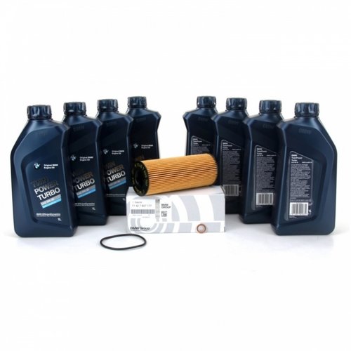 Pachet Revizie 8 Buc Ulei motor Bmw Twin Power Turbo 5W-30 1L + Filtru Ulei Bmw 11427807177