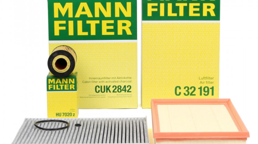 Pachet Revizie Filtre Aer + Polen + Ulei Mann Filter Volkswagen T6 2015→ 2.0 TDI 84-204 PS