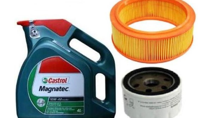 PACHET REVIZIE Logan 1.4 - 1.6 FILTRE + ULEI CASTROL PACHETE 96295 <br>