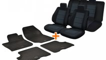 Pachet Set Huse Scaun + Set Covorase Auto Cauciuc ...