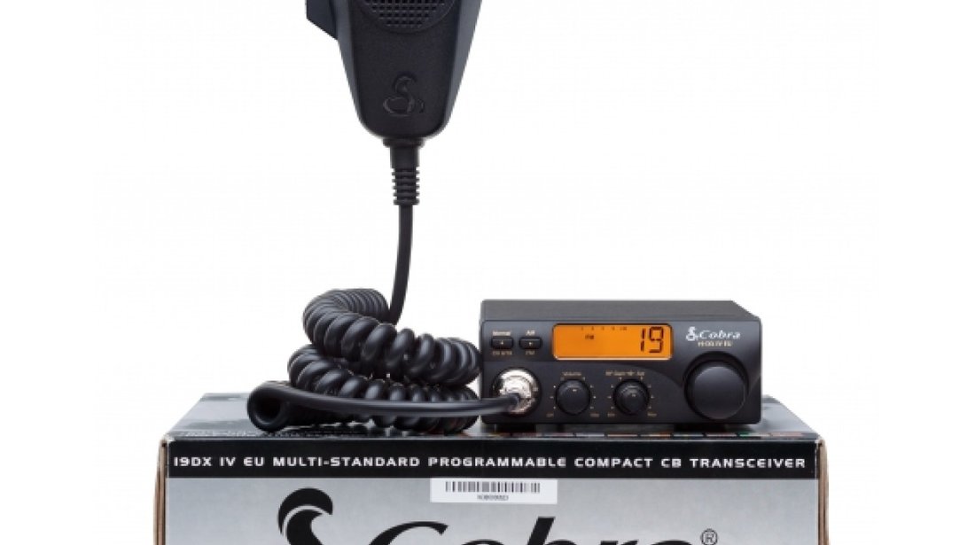 Pachet Statie Radio Auto CB Cobra 19DX + Antena CB Cobra HGA1000, lungime 53.3 cm, baza magnetica