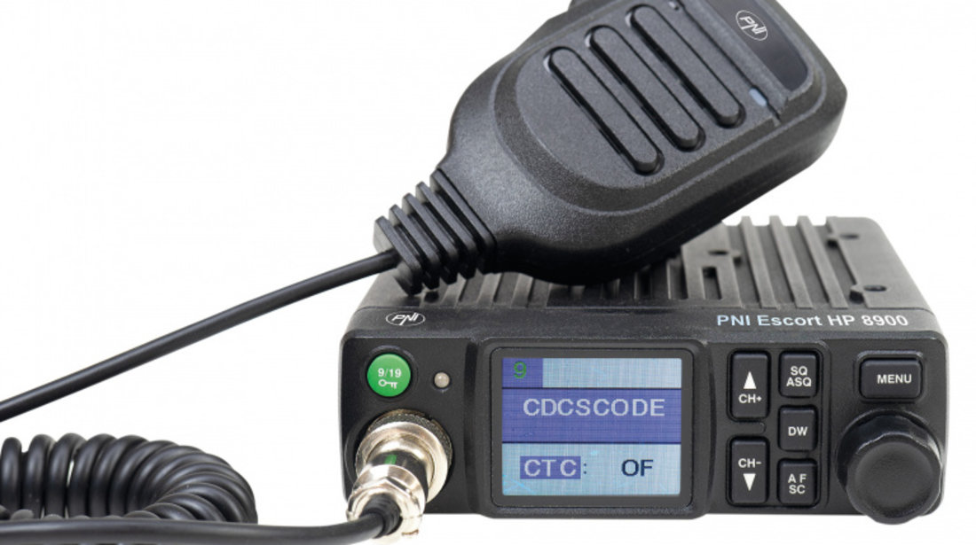 Pachet Statie radio CB PNI Escort HP 8900 ASQ, 12-24V + Antena CB PNI Extra 45 cu baza magnetica, alimentare 12V/24V, RF Gain, Roger Beep, CTCSS-DCS, Dual Watch PNI-PACK104