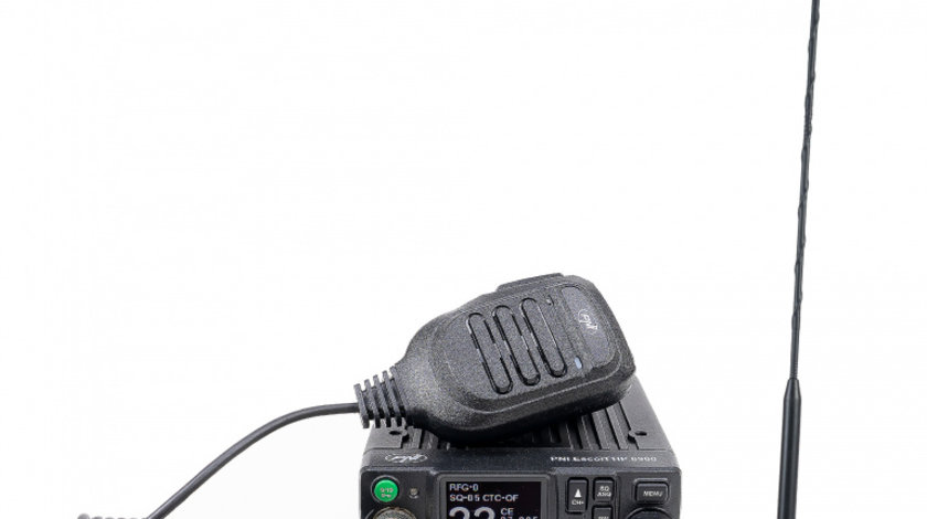 Pachet Statie radio CB PNI Escort HP 8900 ASQ, 12-24V + Antena CB PNI Extra 45 cu baza magnetica, alimentare 12V/24V, RF Gain, Roger Beep, CTCSS-DCS, Dual Watch PNI-PACK104