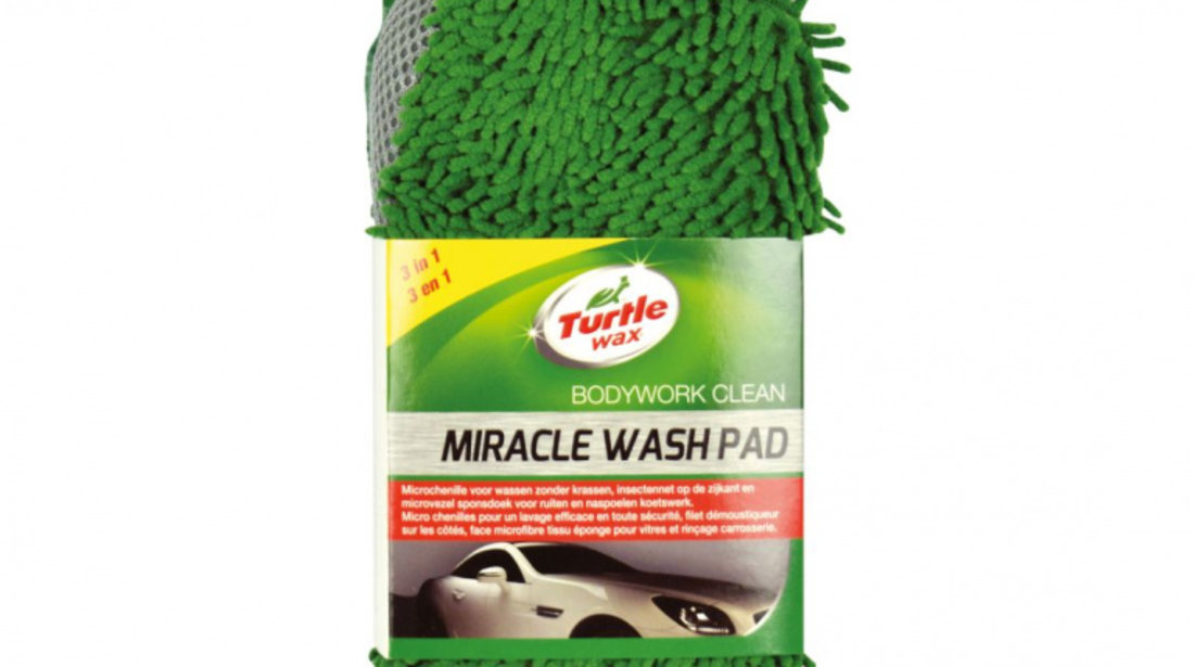 Pad microfibre Turtle Wax X1186TD Washing Pad Miracle, cu doua fete, pentru spalat auto