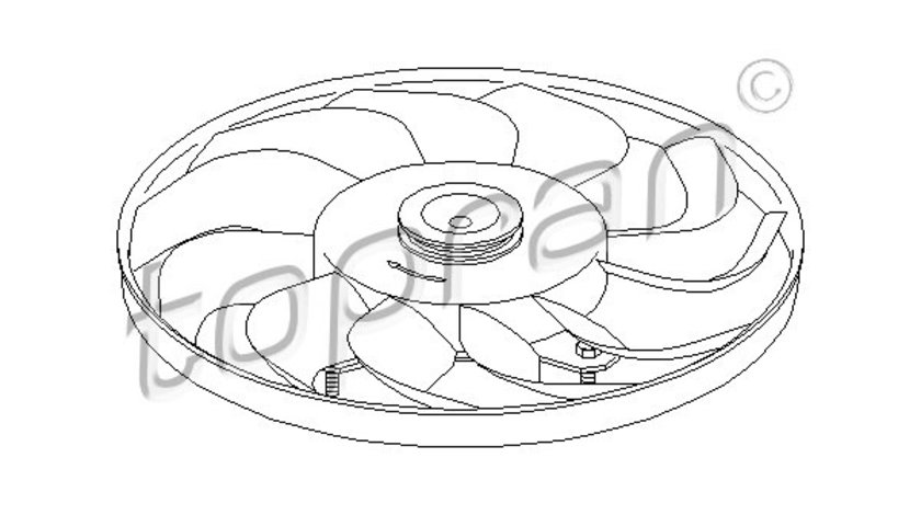 Paleta ventilator, racire motor (110961 HAN) SEAT,VW